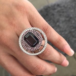 Sterling silver purple ring